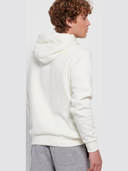 Sweatshirt with Hood Ecru