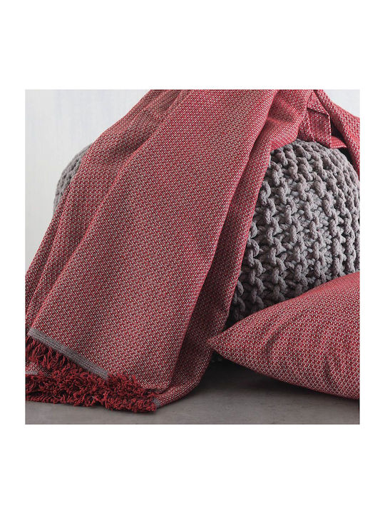 Rythmos Luna Cuverturi Pentru Canapea 4 Locuri 2 Fețe Jacquard 180x330cm Burgundy