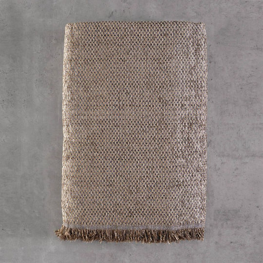 Rythmos Rowen Sesselüberwurf Zwei Seiten Chenille 160x180cm Braune Herstellerfarbe