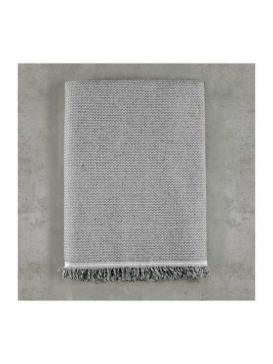 Rythmos Luna Armchair Throw 2 Sides Jacquard 180x160cm Dark Gray