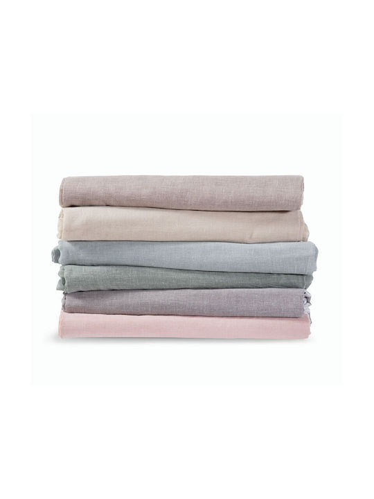 Nef-Nef Homeware Перде с Плик с Писалка Dione Светлосив 140x270см