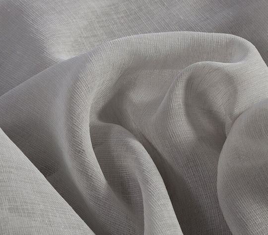 Nef-Nef Homeware Κουρτίνα με Τρέσα Roxane Grey 140x270εκ.