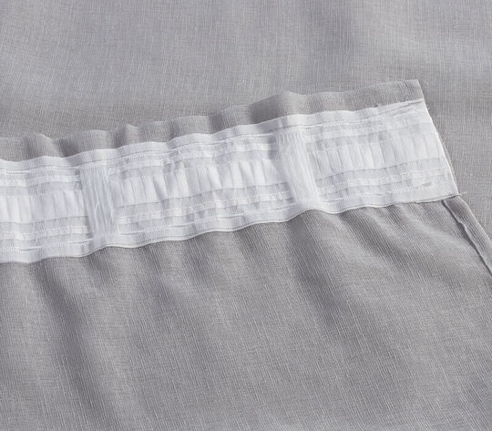 Nef-Nef Homeware Κουρτίνα με Τρέσα Roxane Grey 140x270εκ.