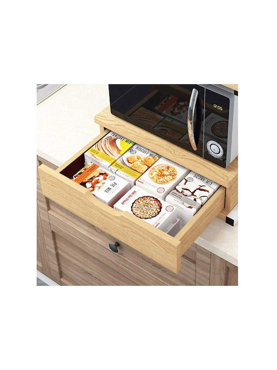 Bakaji Metal Base for Microwave Oven 54x35x50cm Light Brown