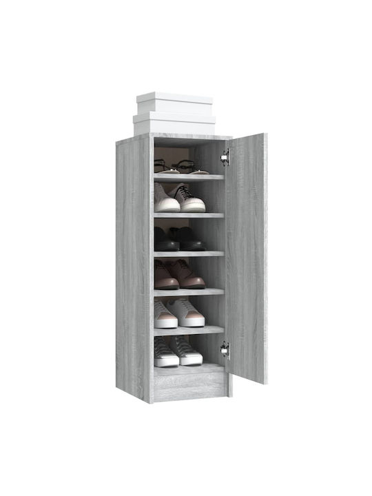 Wooden Shoe Organizer with 6 Shelves Gray 32x35x92cm