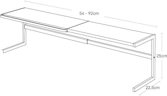 Yamazaki Metallische Tischbasis 99x22.5x25cm Weiße