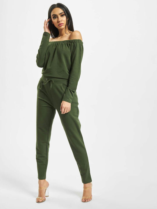 Женска Off-Shoulder Цялостна Форма Olive