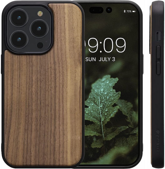 KWmobile Wooden Back Cover Wooden Dark Brown (iPhone 14 Pro)