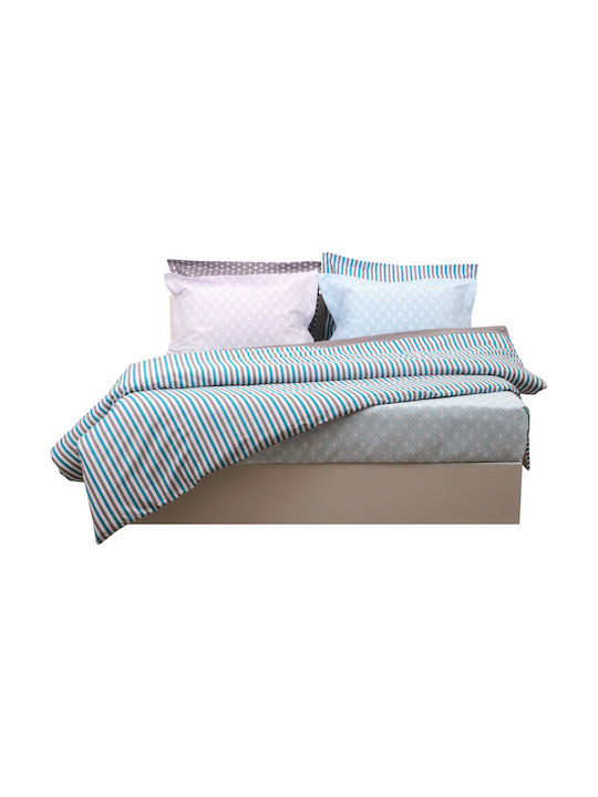 Anna Riska Mix & Match Σετ Μαξιλαροθήκες Oxford 26 Γκρι 50x70εκ.