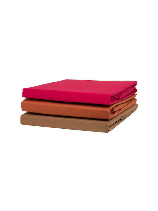 Viopros Basic Tagesdecke Einzelbett aus Baumwolle & Polyester Red 160x240cm