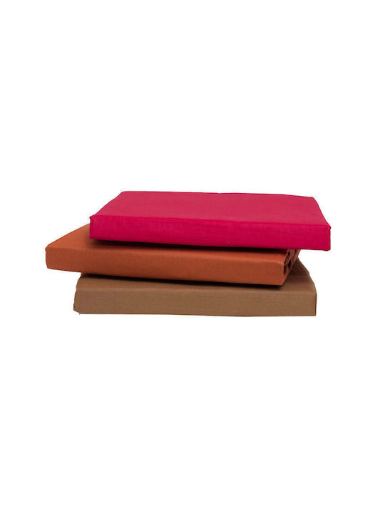 Viopros Basic Tagesdecke Einzelbett aus Baumwolle & Polyester Red 160x240cm