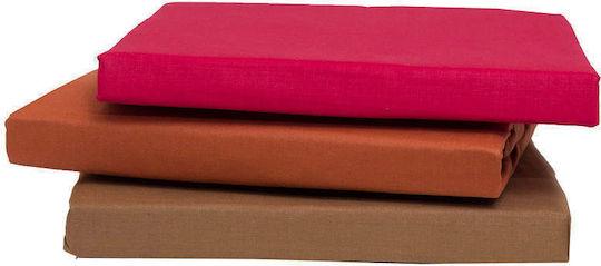 Viopros Basic Tagesdecke Einzelbett aus Baumwolle & Polyester Red 160x240cm
