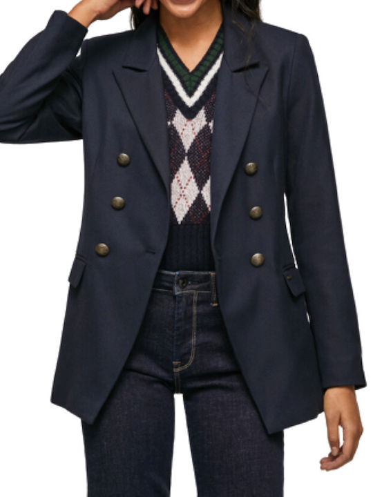 Pepe Jeans Amelia Γυναικείο Σακάκι Navy Μπλε