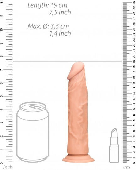 Shots Real Rock Dong Ohne Hoden Realistisches Dildo Mit Saugnapf Flesh 18cm