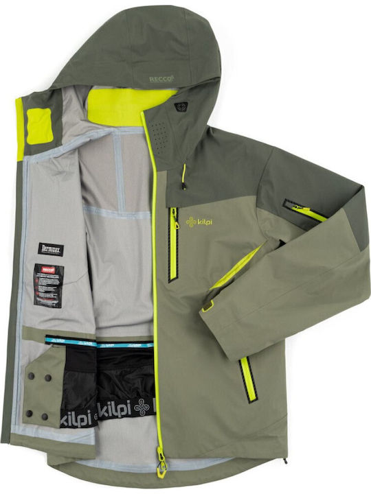 Kilpi Hastar QM0101KI-KHK Ανδρικό Μπουφάν για Σκι & Snowboard Πράσινο