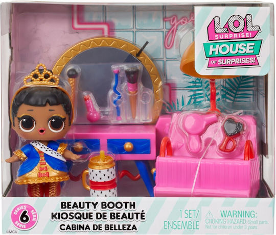 MGA Entertainment Miniature Toy Her Majesty & Beauty Booth Lol Surprise for 4+ Years Old (Various Designs/Assortments of Designs) 1pc