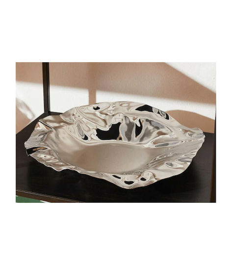 Alessi Διακοσμητικό Μπωλ Μεταλλικό Ασημί 37x6cm