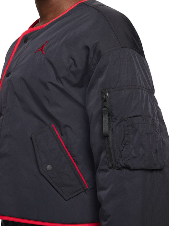Women's Short Lifestyle Jacket Double Sided for Spring or Autumn Red / Charcoal