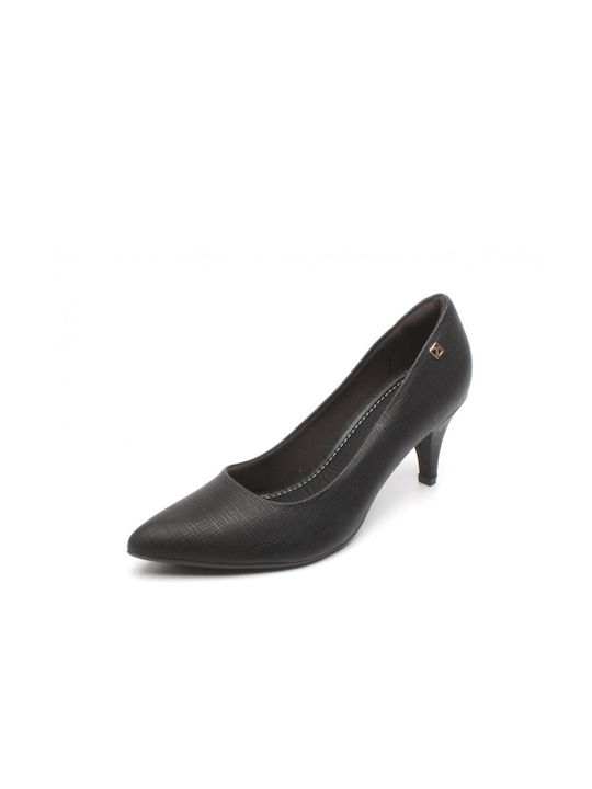 Piccadilly Anatomic Pointed Toe Black Medium Heels