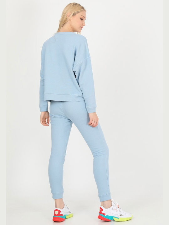 John Frank Damen-Sweatpants Jogger Hellblau