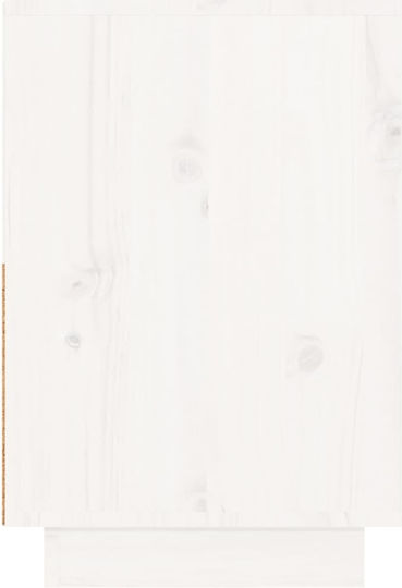 Noptiere din Lemn Masiv Albe 2buc 60x34x51cm