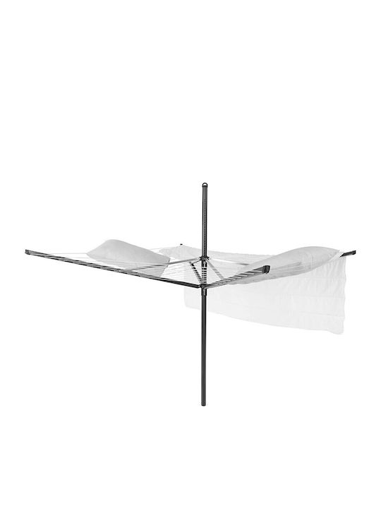 Brabantia Lift-O-Matic Rotary Dryer Metallic Folding Floor Clothes Drying Rack with Hanging Length 50m