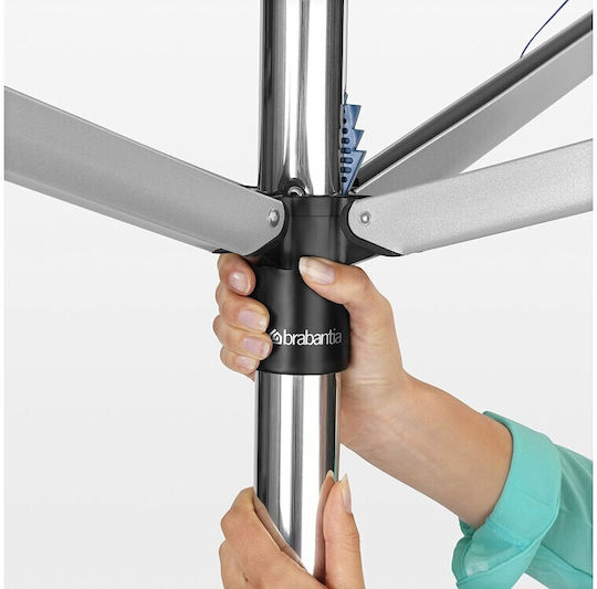 Brabantia Topspinner Πτυσσόμενη Απλώστρα Δαπέδου για το Κήπο Μεταλλική με Μήκος Απλώματος 40m