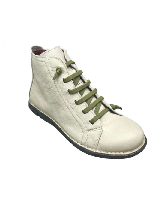 Adam's Shoes 1--26 Women's Leather Boots White