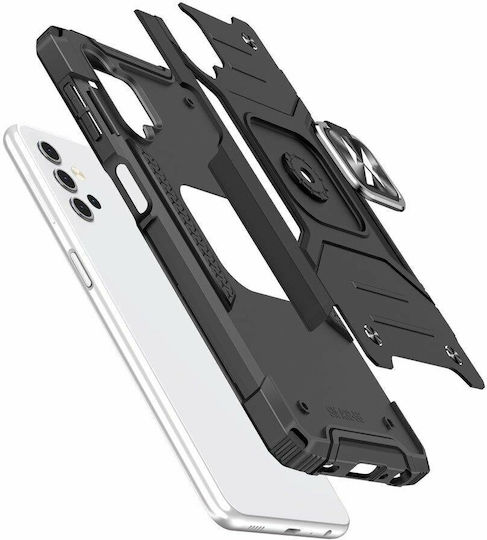 Wozinsky Ring Armor Задна корица Пластмаса Черен (Galaxy A23 4G / Galaxy A23 5G)