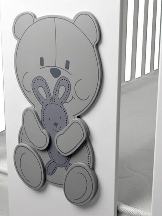 Bebe Stars Babybett Polar Gray mit Matratze 60x130cm