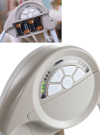 Bright Starts Electric Baby Relax Swing Portable Swing in with Music and Vibration Beige for Child up to 9kg