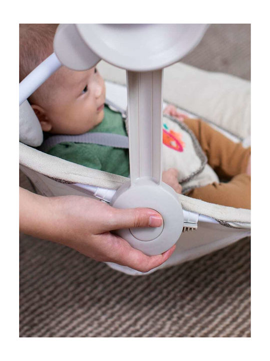 Bright Starts Electric Relax pentru Bebeluși Leagăn Portable Swing in cu Muzică și Vibrații Bej pentru Copil până la 9kg