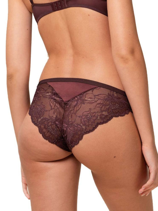 Amourette Charm Damen Brasilien mit Spitze Braun