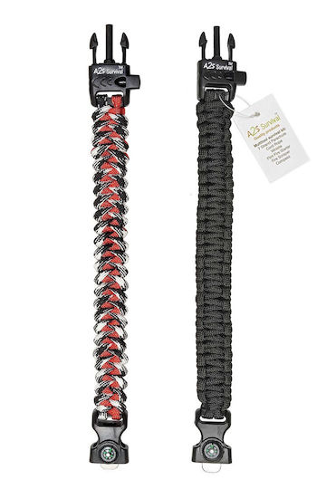 Compass Bracelet Survival with Whistle and Firestarter
