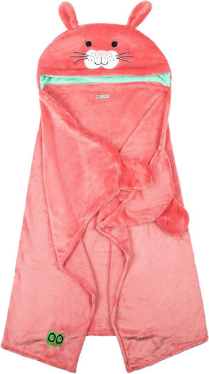 Zoocchini Fleece Bunny Blanket Coral 91x127cm