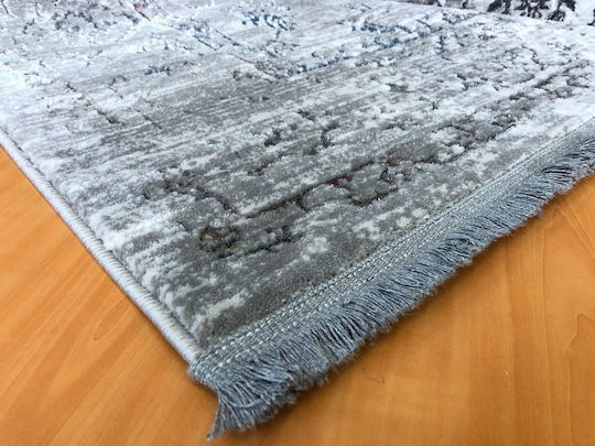 Koulis Carpets 0715B Set Modern Schlafzimmer-Teppichsets Synthetisch,Polyester/Cotton/Leather Regenbogen Gray 74-10-0107 3Stück