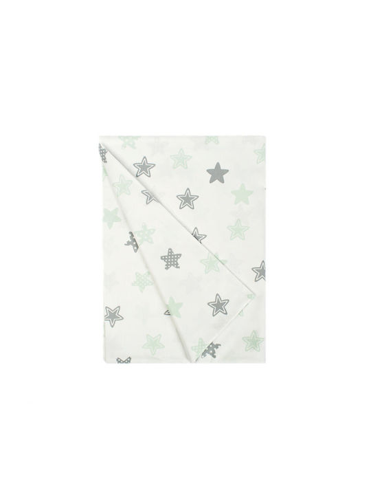 Dimcol Star Kids Duvet Cover Single Cotton Green 160x240cm