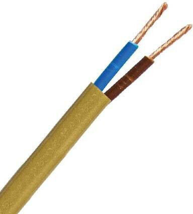 VK Lighting Захранващ Кабел с Диаметър 2x0.75mm² в Златист Цвят 1m Гъвкав