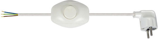 VK Lighting Cablu de alimentare în culoarea Alb 2m 1buc