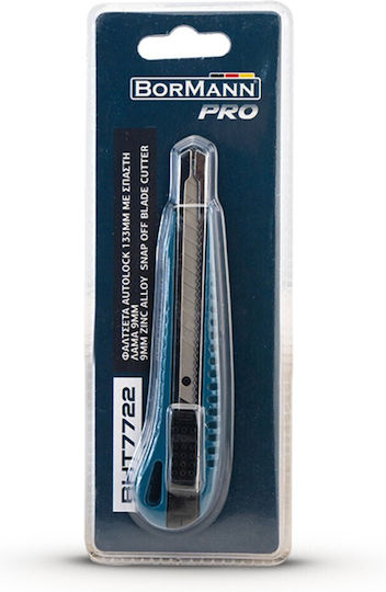 Bormann Pro Κοπίδι Φαλτσέτα BHT7722 Ασφαλείας με Πλαστικό Σώμα και Πλάτος Λάμας 9mm