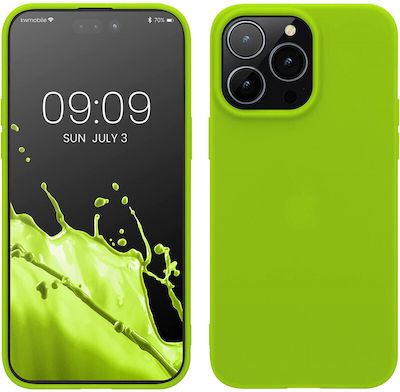 KWmobile Slim Silicone Back Cover Neon Yellow (iPhone 14 Pro Max)