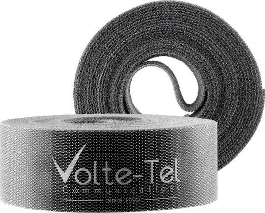 Volte-Tel Self-Adhesive Hook & Loop Tape Gray 1pcs