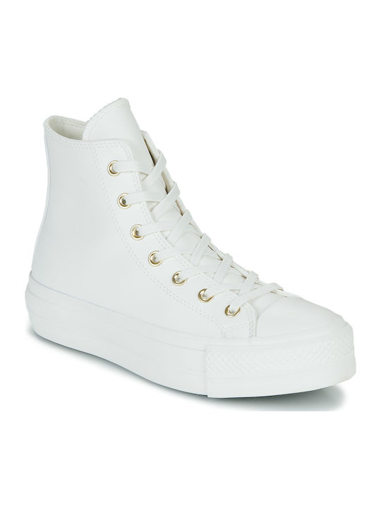 Chuck Taylor All Star Lift Flatforms Boots Mono White