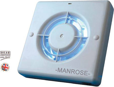 Manrose XF/100S De perete Ventilator de Baie 100mm Alb