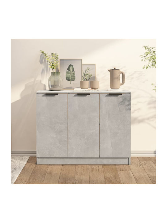 Wooden Buffet Γκρι Σκυροδέματος L90.5xW30xH70cm