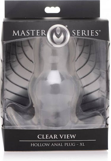 Master Series Clear View Hollow Anal Plug XLarge Transparent