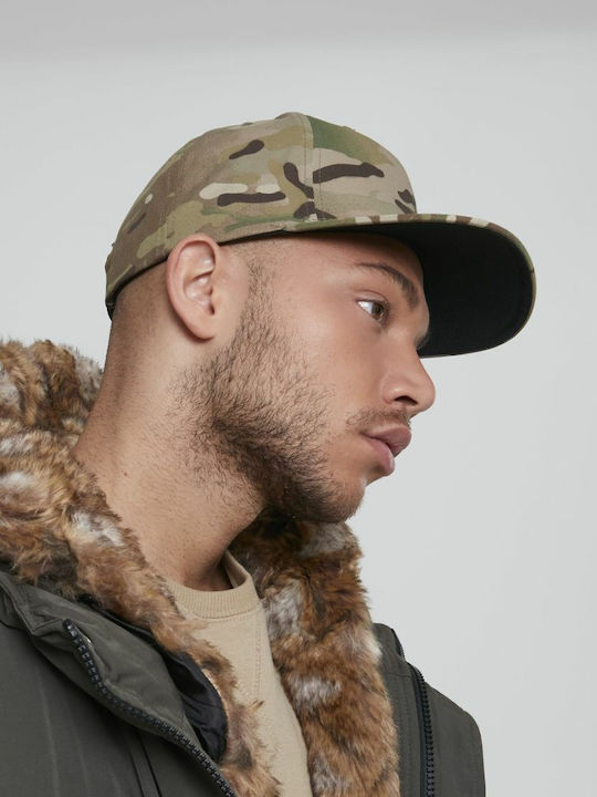 6089MC Men's Snapback Cap Beige Camo