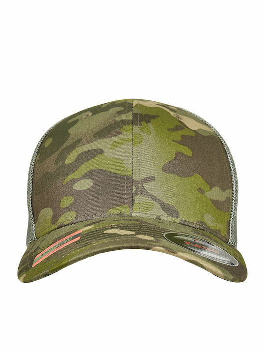 Flexfit Trucker Cap Green Camo