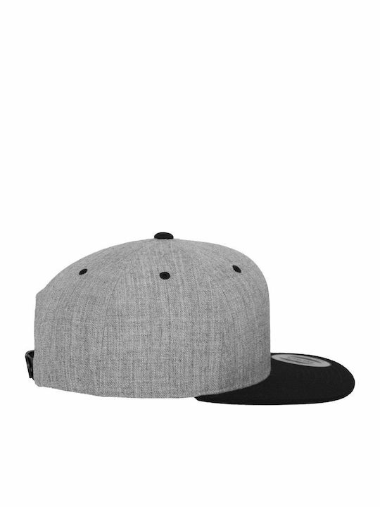 6089MT Snapback Cap Grey/Black