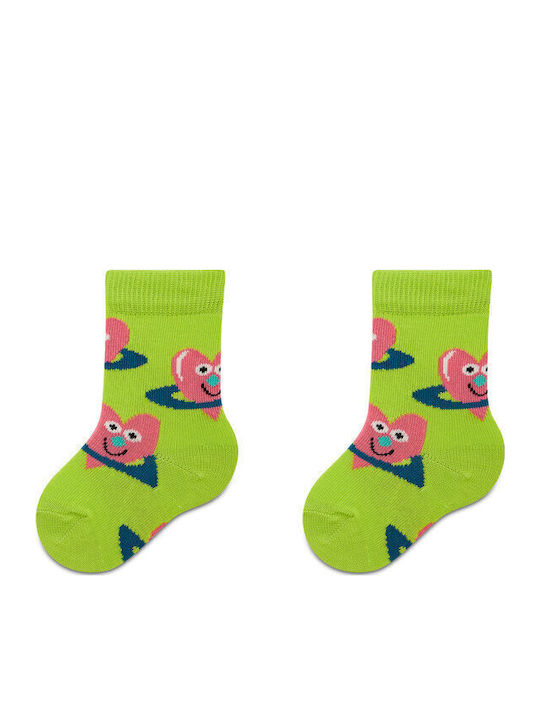Happy Socks Παιδικές Κάλτσες Μακριές Kids Hearts Πολύχρωμες 3 Ζευγάρια